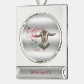 GOT | kerstwijn Baby geit Kisses Togg Verzilverd Banner Ornament (Links)