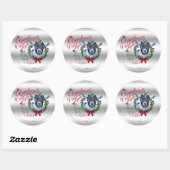 GOT | kerstwijn Baby Goat Kisses Pygmy Ronde Sticker (Vel)