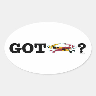 Got Maryland Crabs Decal (set van 4) Ovale Sticker