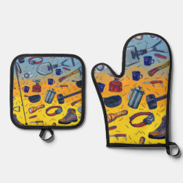 Got matches ombré All over print Ovenwant & Pannenlap Set