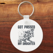 Got Ped By My Daughter Funny Skiing Ski Dad Winter Sleutelhanger (Voorkant)