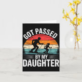 Got Ped By My Daughter Ski Dad Retro Snow Srts Des Kaart (Gele Bloem)