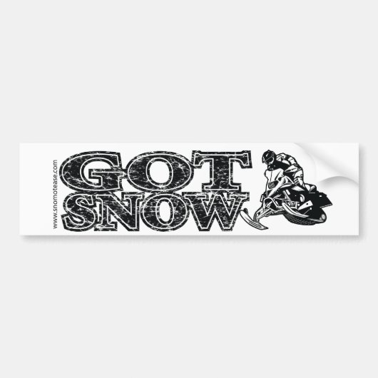 GOT-SNEEUW-BLACK-BUMPER BUMPERSTICKER (Voorkant)