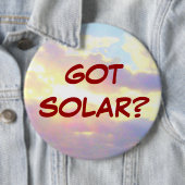 GOT SOLAR? knoop Ronde Button 6,0 Cm (In situ)