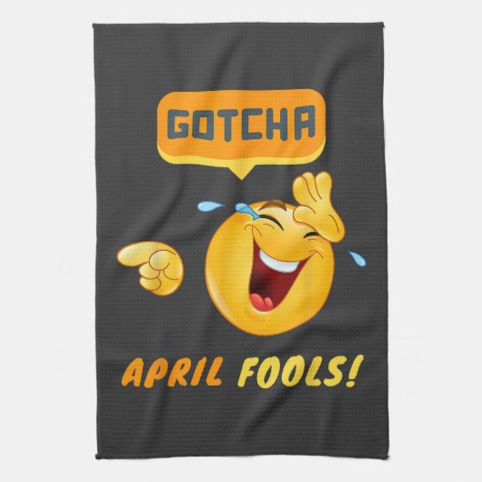 GOTCHA - 1 april grap Theedoek (Verticaal)