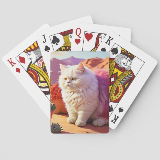 Gotcha Covered Cat Notebook – Cute & Artistic Cat  Pokerkaarten (Achterkant)