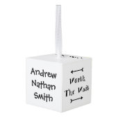 Gotcha-dag - Ontwerp voor adoptie Kubus Ornament (Achter hoekig)