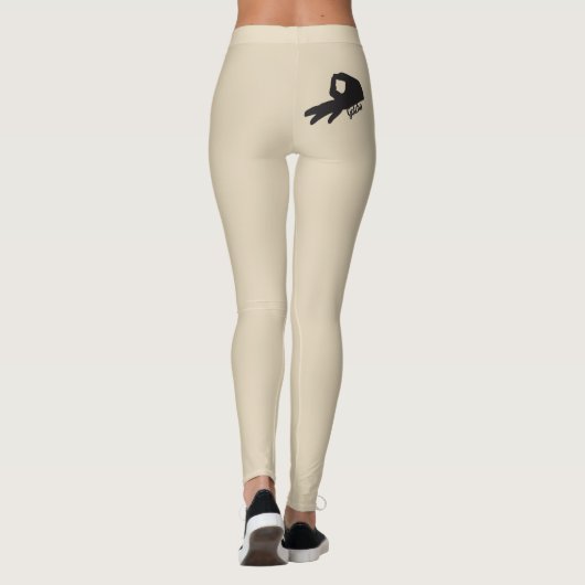 Gotcha Game Tan Leggings Verbergen Onder Shirt (Achterkant)