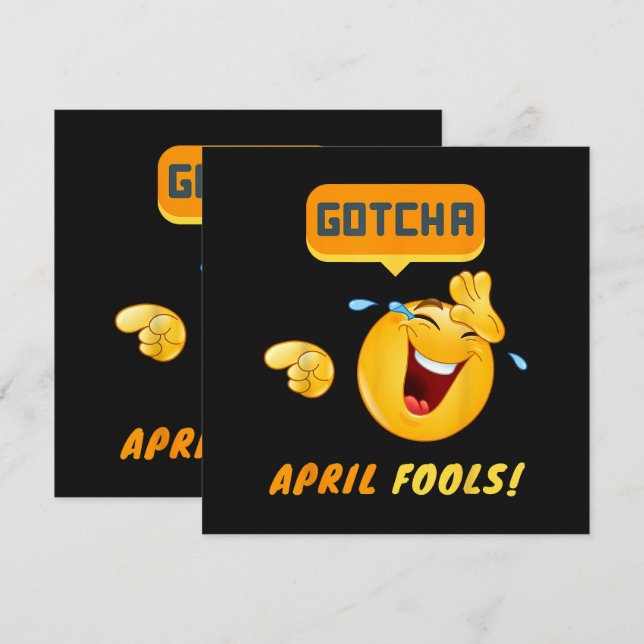 GOTCHA - Grappige 1 april grap (Voorkant / Achterkant)