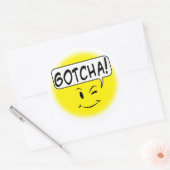 Gotcha! Ronde Sticker (Envelop)