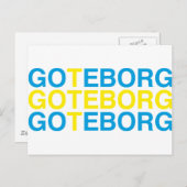 GOTEBORG Swedish Flag Briefkaart (Voorkant / Achterkant)