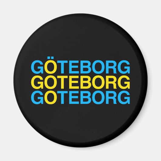 GOTEBORG Swedish Flag Magneet (Voorkant)