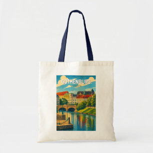 Göteborg Zweden Illustratie Reis Kunst Vintage Tote Bag