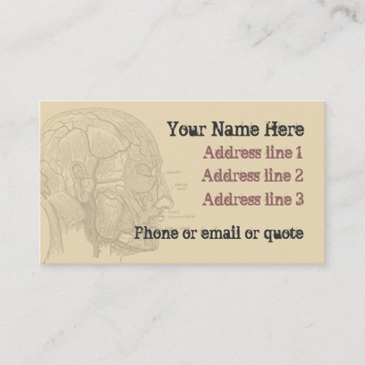 Goth Anatomy Carte de visite Tan (Devant)