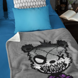 Goth Aseksuele Pride Vlag Gekleurde Beer Sherpa Deken