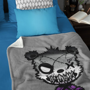 Goth Aseksuele Pride Vlag Gekleurde Beer Sherpa Deken