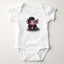 Goth Axolotl Onesie voor baby's