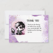 Goth Baby Boy Douche violet noir Merci (Devant)