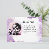 Goth Baby Boy Douche violet noir Merci (Debout devant)