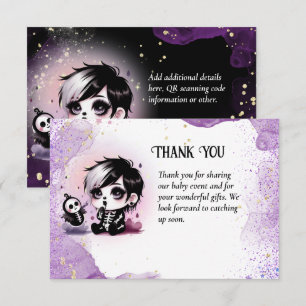 Goth Baby Boy Douche violet noir Merci