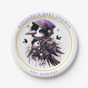 Goth Baby Girl Shower Vleermuis Vampier Bedankt  Papieren Bordje
