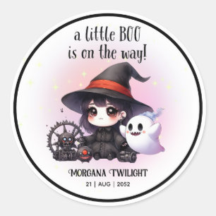 Goth babymeisje heks Little Boo op komst Ronde Sticker