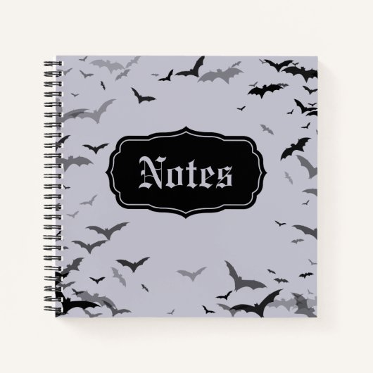 Goth Bats Lavande et Carnet noir (Devant)