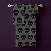 Goth Black Grey Motif crâne
