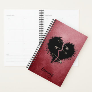 Goth Broken Heart sur Red Grunge Arrière - plan