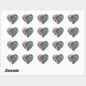 Goth Broken Valentine HEART STICKERS Feuille (Feuille)