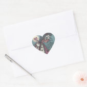 Goth Broken Valentine HEART STICKERS Feuille (Enveloppe)