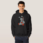 Goth Bunny Cute Gothic Bunny Red Heart Halloween C Hoodie (Voorkant volledig)