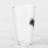 Goth Coeur pourpre avec Bat Wings Coupe en verre (Droite)