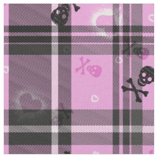 Goth Crâne et tissu plaid (Fermer)