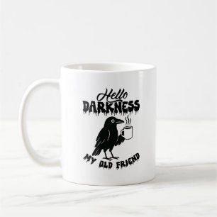 Goth Crow Coffee "Hallo Duisternis" Kunst Koffiemok