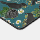 Goth Crows et Roses noirs Profond Turquoise Motif (Coin)