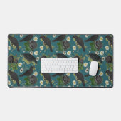 Goth Crows et Roses noirs Profond Turquoise Motif (Clavier et souris)