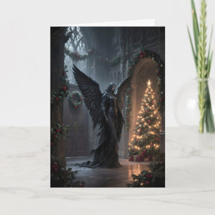 Goth Engel op Kerstdag Feestdagen Kaart