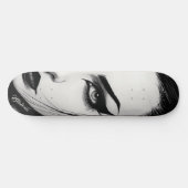 Goth girl bold ink drawing skateboard (Horizontaal)
