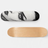 Goth girl bold ink drawing skateboard (Horizontaal)