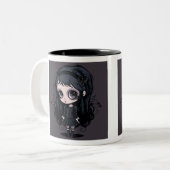 Goth Girl Mug à deux tons, 11 oz (Devant gauche)