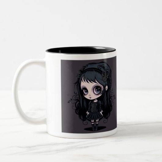 Goth Girl Mug à deux tons, 11 oz (Gauche)