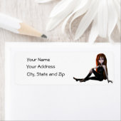 Goth Girl Retourner l'adresse Étiquettes (En situation)