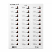 Goth Girl Retourner l'adresse Étiquettes (Feuille entière)