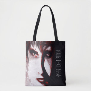 Goth God Post Punk Gotische Muziek Man Portret Kun Draagtas