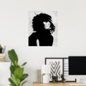 Goth Goddess Portrait Original Art Poster Imprimer (Bureau à domicile)