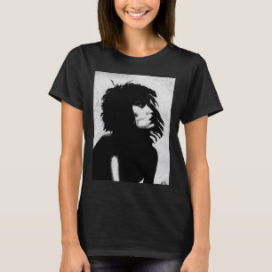 Goth Godin Vrouw Portret Iconische Mode Kunst T-shirt