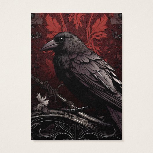 Goth Gothic Corbeau Corbeau Carte d'affichage (Dos)