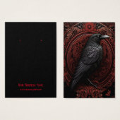 Goth Gothic Corbeau Corbeau Carte d'affichage (Devant & derrière)