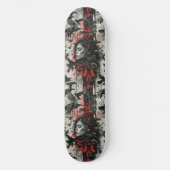 Goth Gothic Girl and Ravens Macabre Skateboard (Recto)